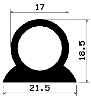 RT 1214 - szilikon gumiprofilok - Gördülő ajtó - ujjvédő profilok