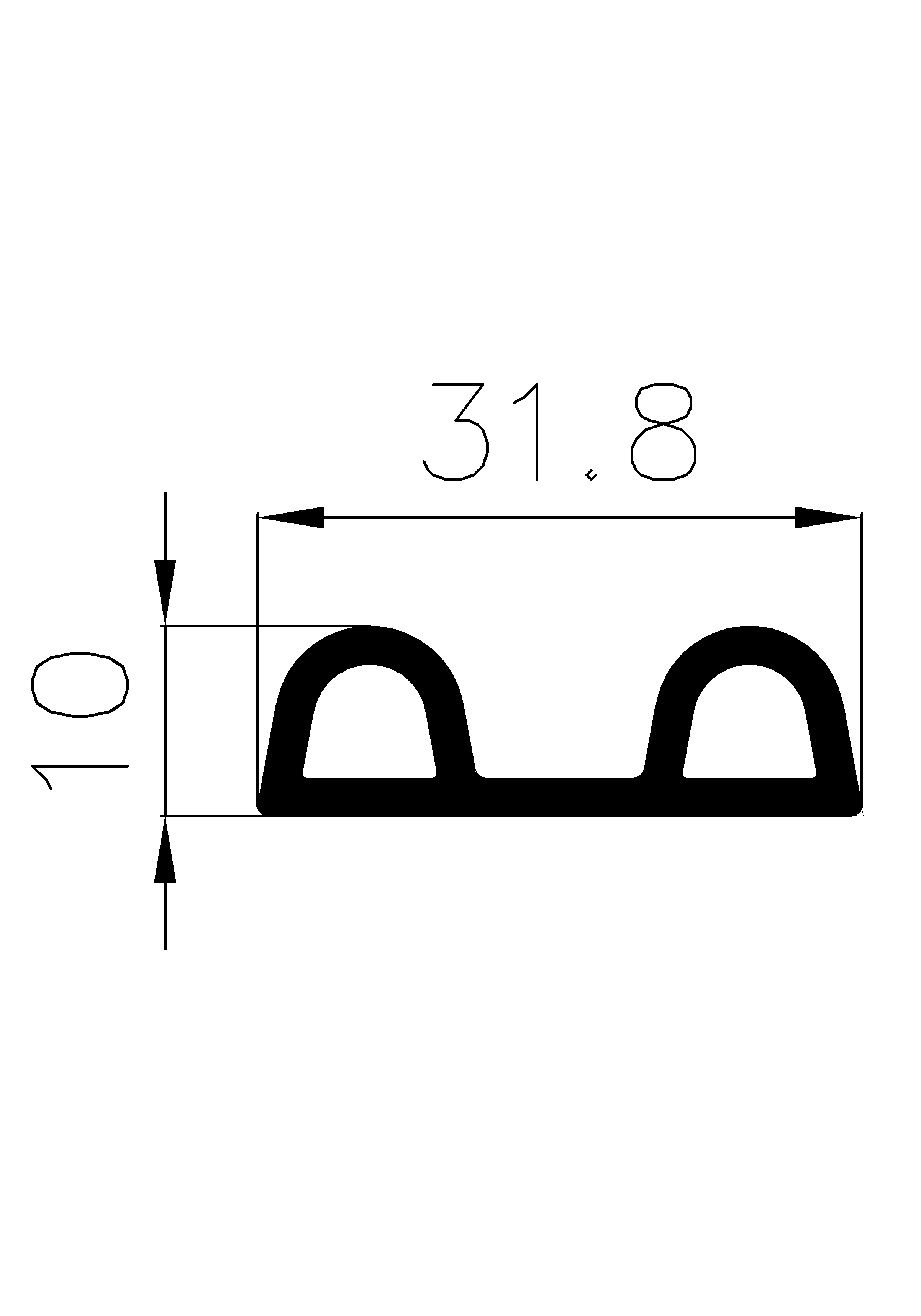4040403KG - szivacs gumiprofilok - Lobogó vagy 'P' alakú profilok
