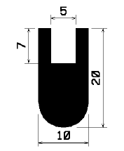 TU1- 1278 - gumiprofilok - U alakú profilok TU1- 1278 - gumiprofilok - U alakú profilok
