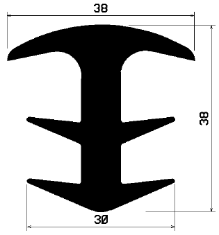FA 1253 - gumiprofilok - Takaró és 'T' alakú profilok