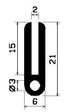 TU1- 0529 - szilikon gumiprofilok - U alakú profilok