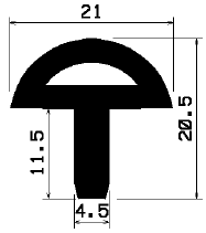 FA 1267 - gumiprofilok - Takaró és 'T' alakú profilok