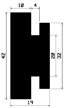 H 1283 - EPDM gumiprofilok - H alakú profilok