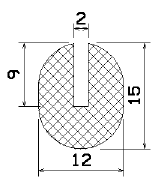 MZS 25402 - szivacs gumiprofilok - U alakú profilok