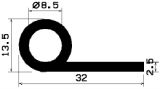 FN 1301 - szilikon gumiprofilok - Lobogó vagy 'P' alakú profilok