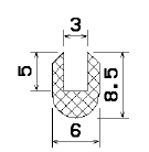 MZS 25404 - szivacs gumiprofilok - U alakú profilok