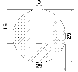 MZS 25465 - szivacs gumiprofilok - U alakú profilok
