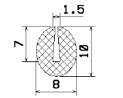 MZS 25467 - szivacs gumiprofilok - U alakú profilok