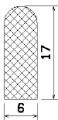 MZS 25469 - EPDM szivacs gumiprofilok - Félkör alakú, D-profilok