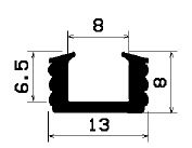 TU1- 1416 - gumiprofilok - U alakú profilok