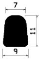 HR 1491 - szilikon gumiprofilok - Félkör alakú, D-profilok