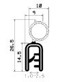 SD-0021 - coextrudált fémbetéttel - Élvédő profilok SD-0021 - coextrudált fémbetéttel - Élvédő profilok