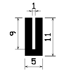 TU1- 1446 - szilikon gumiprofilok - U alakú profilok