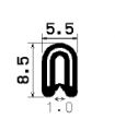 SD-0044 - coextrudált fémbetéttel - Élvédő profilok SD-0044 - coextrudált fémbetéttel - Élvédő profilok