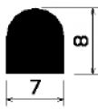 HR 1454 Sl - szilikon gumiprofilok - Félkör alakú, D-profilok HR 1454 Sl - szilikon gumiprofilok - Félkör alakú, D-profilok