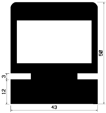 RT 1453 - EPDM rubber profiles - Sliding door – finger-guard profiles