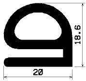 RT 1461 - szilikon gumiprofilok - Gördülő ajtó - ujjvédő profilok RT 1461 - szilikon gumiprofilok - Gördülő ajtó - ujjvédő profilok