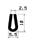 TU1- 1462 - gumiprofilok - U alakú profilok