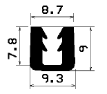 TU1- 1480 - gumiprofilok - U alakú profilok