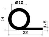 FN 1513 - EPDM-Gummi-Profile - Fahnenprofile bzw. P-Profile