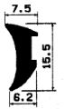 KS 1516 - Üveg szorító, üvegező profilok