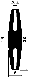 H 1506 - EPDM gumiprofilok - H alakú profilok