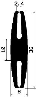 H 1506 - EPDM-Kautschukprofile - H-Profile