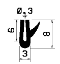 TU1- 1501 - gumiprofilok - U alakú profilok