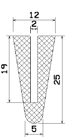 MZS 25661 - szivacs gumiprofilok - U alakú profilok