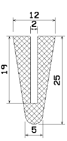 MZS 25661 - sponge profiles - U shape profiles