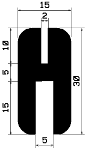 H 1556 - EPDM gumiprofilok - H alakú profilok