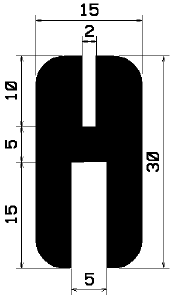 H 1556 - EPDM gumiprofilok - H alakú profilok H 1556 - EPDM gumiprofilok - H alakú profilok
