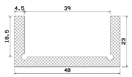 MZS 25670 - szivacs gumiprofilok - U alakú profilok