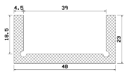 MZS 25670 - sponge profiles - U shape profiles