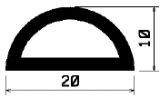 HR 1564 - EPDM gumiprofilok - Félkör alakú, D-profilok