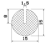 MZS 25504 - szivacs gumiprofilok - U alakú profilok
