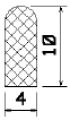 MZS 25515 - EPDM szivacs gumiprofilok - Félkör alakú, D-profilok