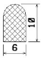 MZS 25516 - EPDM szivacs gumiprofilok - Félkör alakú, D-profilok