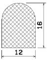 MZS 25523 - EPDM szivacs gumiprofilok - Félkör alakú, D-profilok