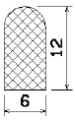 MZS 25519 - EPDM-Schaumgummi-Profile - Halbrundprofile / D-Profile