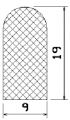 MZS 25528 - EPDM szivacs gumiprofilok - Félkör alakú, D-profilok