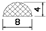 MZS 25533 - EPDM sponge profiles - Semi-circle, D-profiles