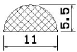 MZS 25535 - EPDM-Schaumgummi-Profile - Halbrundprofile / D-Profile