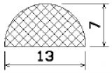 MZS 25538 - EPDM szivacs gumiprofilok - Félkör alakú, D-profilok MZS 25538 - EPDM szivacs gumiprofilok - Félkör alakú, D-profilok