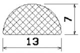 MZS 25539 - EPDM-Schaumgummi-Profile - Halbrundprofile / D-Profile