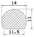 MZS 25540 - EPDM szivacs gumiprofilok - Félkör alakú, D-profilok MZS 25540 - EPDM szivacs gumiprofilok - Félkör alakú, D-profilok