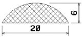MZS 25541 - EPDM szivacs gumiprofilok - Félkör alakú, D-profilok MZS 25541 - EPDM szivacs gumiprofilok - Félkör alakú, D-profilok