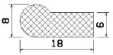 MZS 25544 - szivacs gumiprofilok - Lobogó vagy 'P' alakú profilok