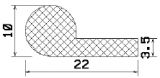 MZS 25545 - szivacs gumiprofilok - Lobogó vagy 'P' alakú profilok