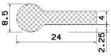 MZS 25546 - szivacs gumiprofilok - Lobogó vagy 'P' alakú profilok